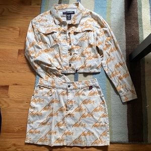 Vintage FUBU Skirt and FUBU Jacket!